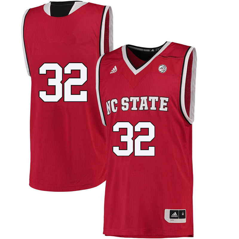 Men #32 Akela Maize NC State Wolfpack College Basketball Jerseys-Red